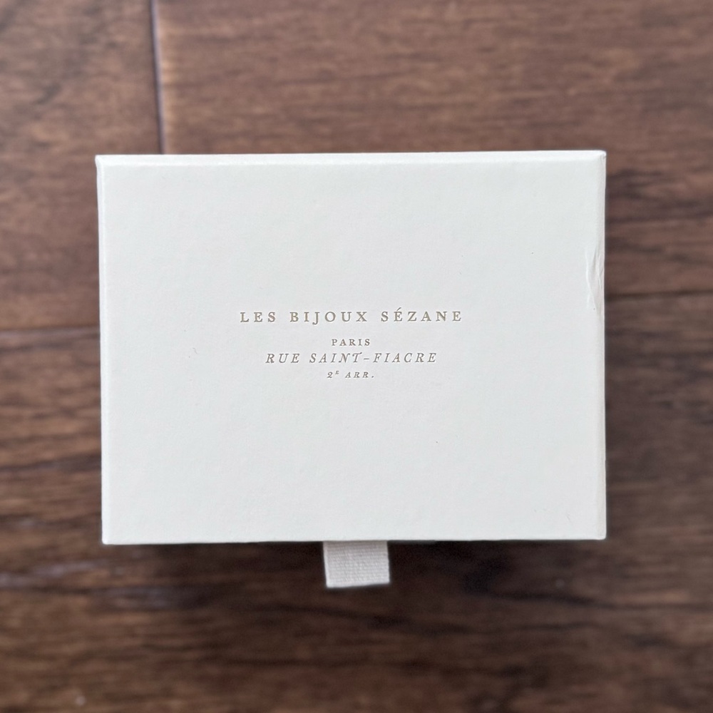 NWT Sezane Jewelry Box with Green Floral Pouch - Picture 3 of 3